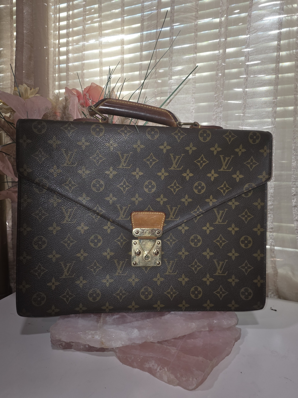 Louis Vuitton Brown Monogram Briefcase - Classic Men's Work Bag